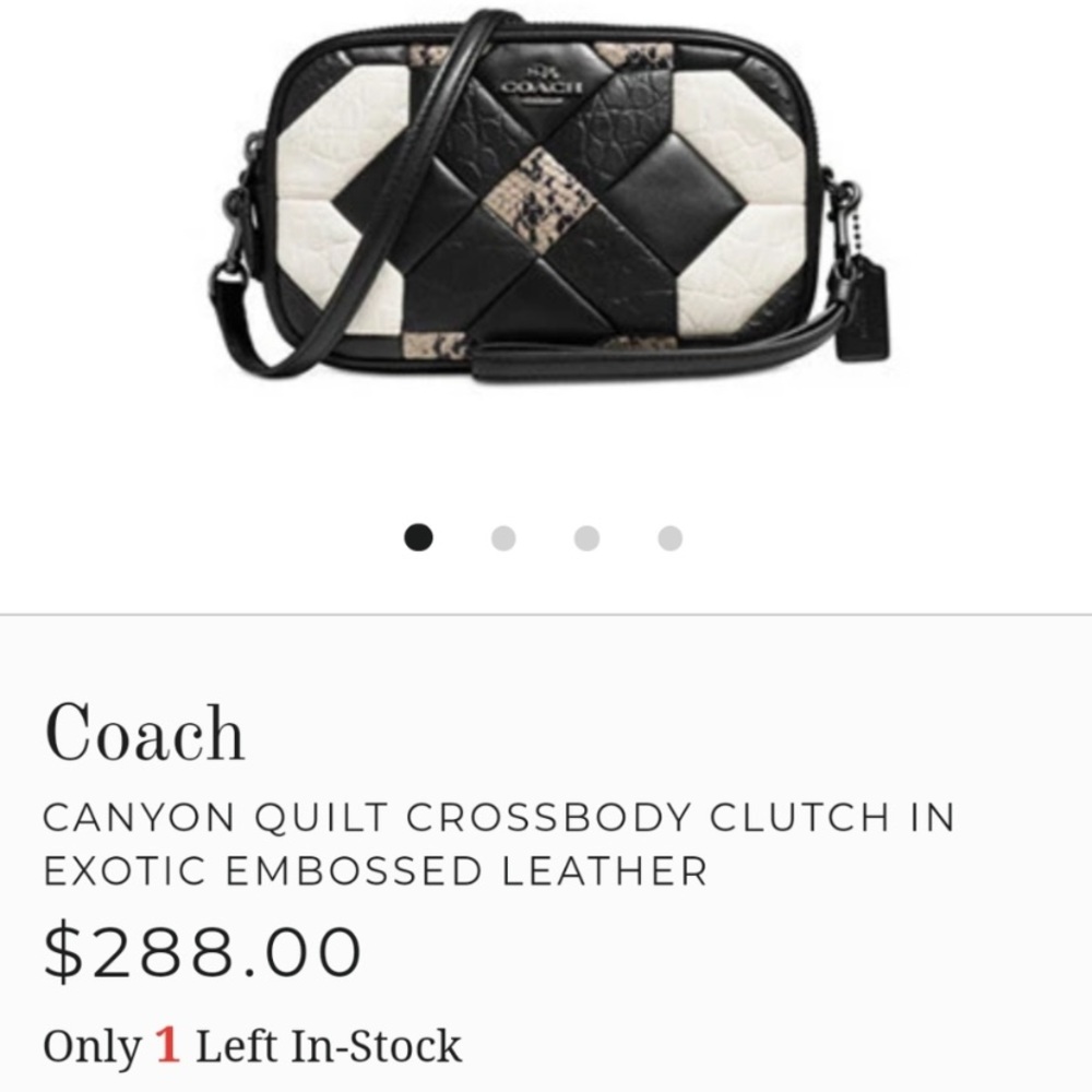 Coach Canyon Quilt Crossbody Clutch - Picture 2 of 9